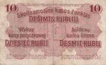 Alemania 10 Rubles - Posen - 1916 - Serial B - P.R124