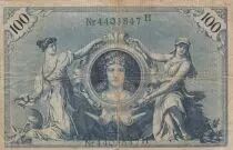 Alemania 100 Mark - 1908 - Green seal 7 digit Nr44H - P.34