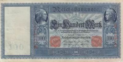 Alemania 100 Mark - Mercure et C�r�s - 07-02-1908 - Serial B
