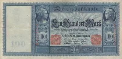 Alemania 100 Mark - Mercure et C�r�s - 21-04-1910 - Serial A