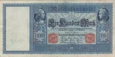 Alemania 100 Mark - Mercure et C�r�s - 21-04-1910 - Serial A