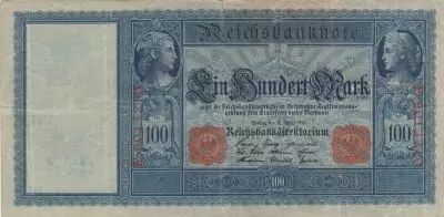 Alemania 100 Mark - Mercure et C�r�s - 21-04-1910 - Serial E