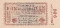 Alemania 100 Milliarden Mark  - Reichsbanknote 1923 - Serial P.104