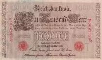 Alemania 1000 Mark - Allegorical figures - Red seal - 1910 - 7 digit serial N