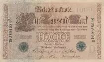 Alemania 1000 Mark Allegorical figures - Green seal - 1910 - 7 digit various Serial B