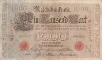 Alemania 1000 Mark Allegorical figures - Red seal - 1910 - 6 digit serial Nr - P.44a