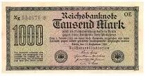 Alemania 1000 Mark Dk green on green and lilac - 1922 - VF - P.76