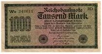 Alemania 1000 Mark Dk green on green and lilac - 1922 - VF - P.76