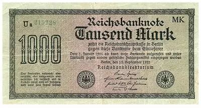 Alemania 1000 Mark Dk green on green and lilac - 1922 - VF - P.76