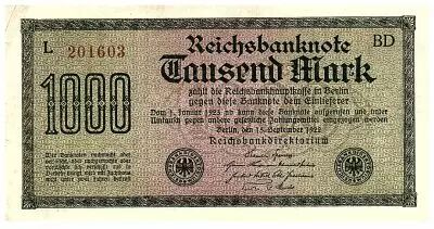 Alemania 1000 Mark Dk green on green and lilac - 1922 - VF - P.76