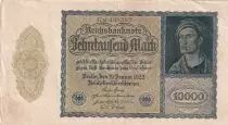 Alemania 10000 mark - Portrait by Albrecht D&uuml;rer - Reichsbanknote - Serial 17m - 1922