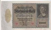 Alemania 10000 Mark - Portrait of man by Durer - 1922 - Serial B letter D