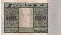 Alemania 10000 Mark - Portrait of man by Durer - 1922 - Serial K letter F