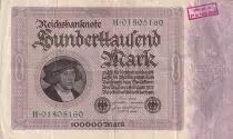 Alemania 100000 Mark Gisze - 1923 - Serial H.01