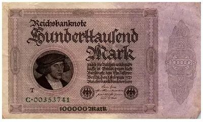 Alemania 100000 Mark Gisze - 1923 - XF - P.83c