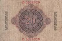 Alemania 20 Mark - Arms - 1908 - Serial D - P.31
