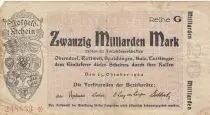 Alemania 20 milliarden mark - Bezirk\'s state - Number 248833 - 1923