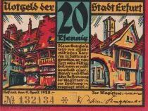Alemania 20 Pfennig - Erfurt - Notgeld - 1920