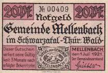 Alemania 20 Pfennig - Mellenbach - Notgeld - 1921