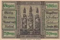 Alemania 25 Pfennig - Glogau - Notgeld - 1920