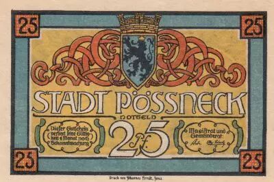 Alemania 25 Pfennig - Possneck - Notgeld - ND - AU