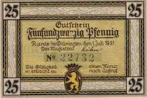 Alemania 25 Pfennig - Ranis - Notgeld - 1920
