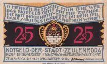 Alemania 25 Pfennig - Zeulenroda - Notgeld - 1921