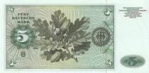 Alemania 5 Deutsche Mark - Portrait of a Venetian woman - Oak branch - 1960 - BE series