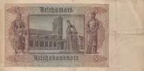 Alemania 5 Mark - Lion\'s monument - Serial S - 1942 - P.186a