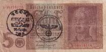 Alemania 5 Mark - Lion\'s monument - WWII propanganda stamp - 1942