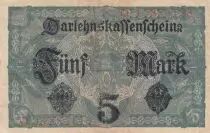 Alemania 5 Mark - Woman, crown - 1917 - Serial Q - P.56b
