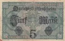 Alemania 5 Mark - Woman, crown - 1917 - Serial Q - P.56b