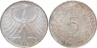 Alemania 5 Mark Imperial Eagle - 1971