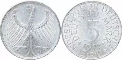 Alemania 5 Mark Imperial Eagle - 1972