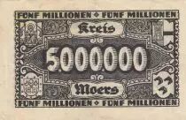 Alemania 5 millionen Mark - City of Moers - Number 104333 - 1923