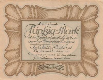 Alemania 50 Mark - 30-11-1918 - P.65