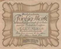 Alemania 50 Mark �Egg Note� - 1918 - VF