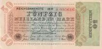 Alemania 50 Milliarden Mark  - Reichsbanknote 1923 - Serial UB 20 - * 095616