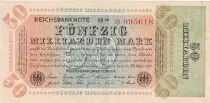 Alemania 50 Milliarden Mark  - Reichsbanknote 1923 - Serial UB 20 - * 095618