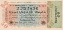 Alemania 50 Milliarden Mark  - Reichsbanknote 1923 - Serial UB 20 - * 095620