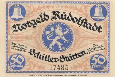 Alemania 50 Pfennig - Rudolstadt - Notgeld - 1921