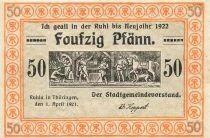 Alemania 50 Pfennig - Ruhla - Notgeld - 1921