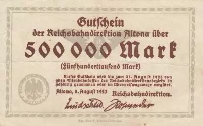 Alemania 500 000 Mark - City of Karlsruhe - Weiman\'s republic - 1923