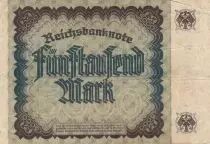 Alemania 5000 Mark  - Portrait Marchand Imhof - Serial J-HG - 1922