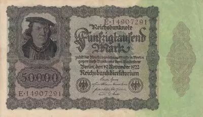 Alemania 50000 Mark Burgermaster Brauweiler - 1922 Serial B