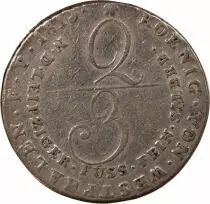Alemania Allemagne, Royaume De Westphalie, J&eacute;r&ocirc;me Bonaparte - 2/3 Thaler Argent - 1813 C Clausthal