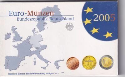Alemania EURO 2005 Coin Set - 1 Cent to 2 Euros - Atelier F