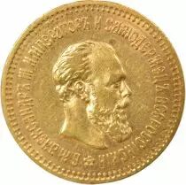 Alexander III - 5 Gold Rouble - 1888 St Petersburg