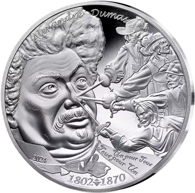 Alexandre Dumas - The Art of the Pen - 10 Euros Silver Proof 2024