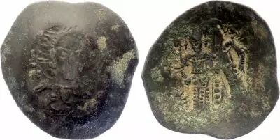 Alexios III - Aspron Trachy, Type 3 - 1195 / 1203 Constantinople